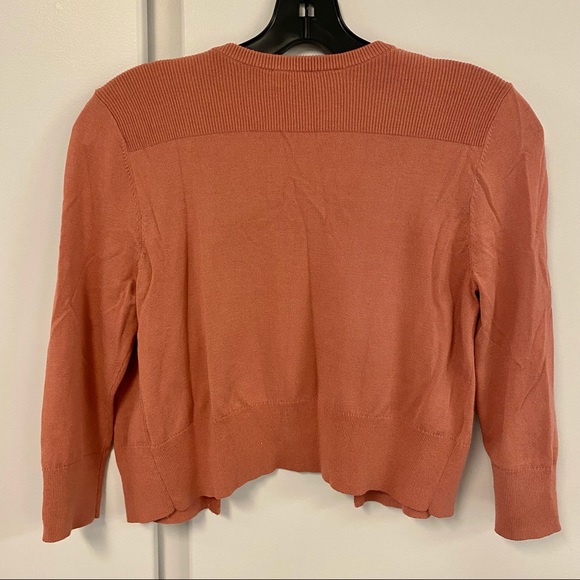 LOFT Cropped balletcore 3/4 Sleeve Cardigan XS - Picture 6 of 16